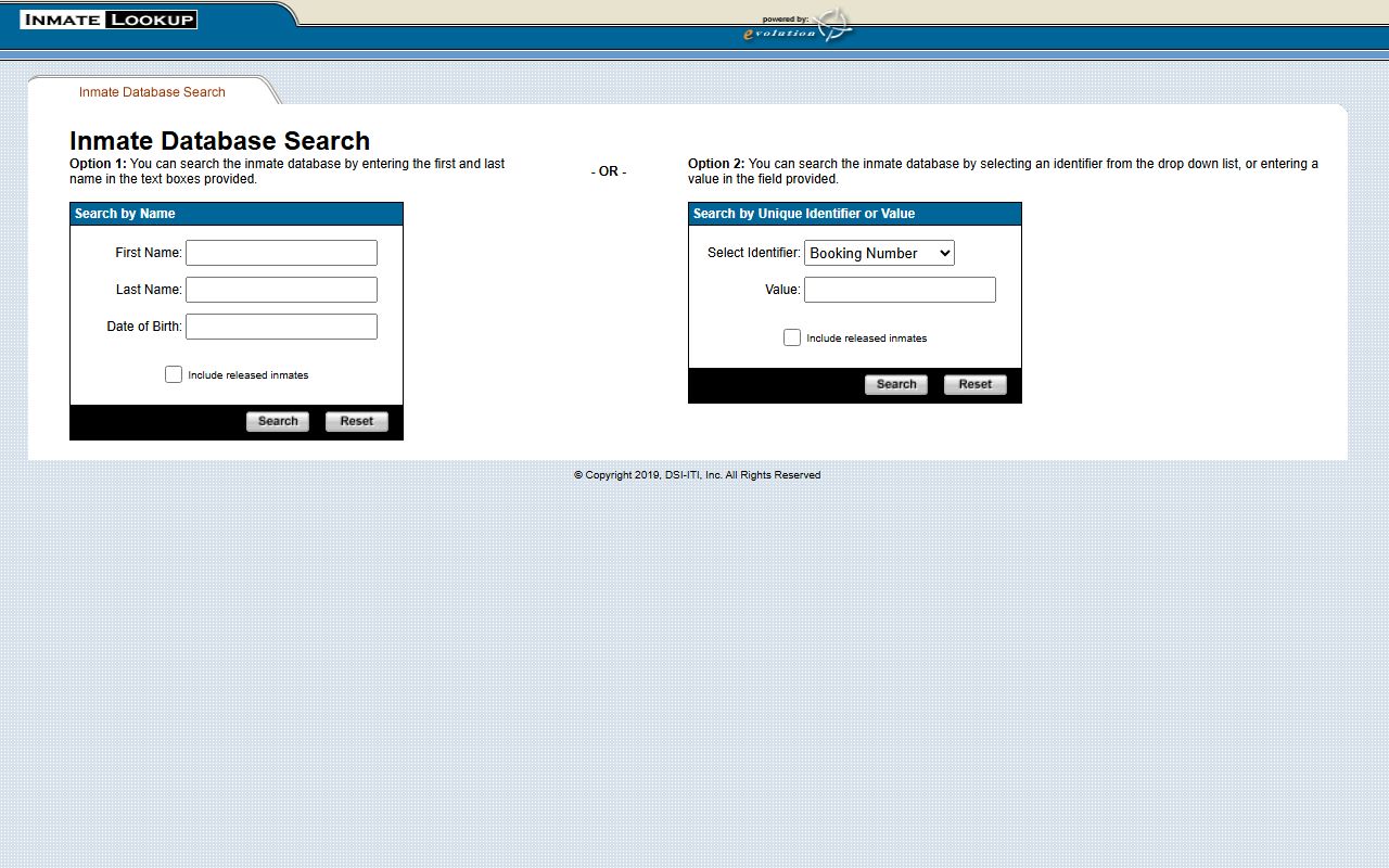 Salem County inmate profile with booking photo fields and public roster details